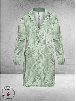 Plus Basics Blazer Midi Jacket Green Meadow